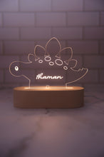 Load image into Gallery viewer, Personalised LED Night Light, Custom Light, Personalised Gift, Kids Light, Wooden Base
